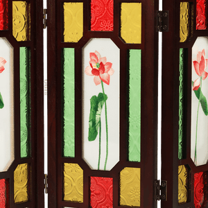 Handcrafted Embroidery Lotus Blossom Cantonese Mansion Window Ornament - SinoCultural -- BXL06WCS174A03