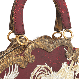 Ultra-Light Ruyi Loong Embroidery Handbag – Recycled Fabric with Hualuo Silk 205g - SinoCultural -- GD1211