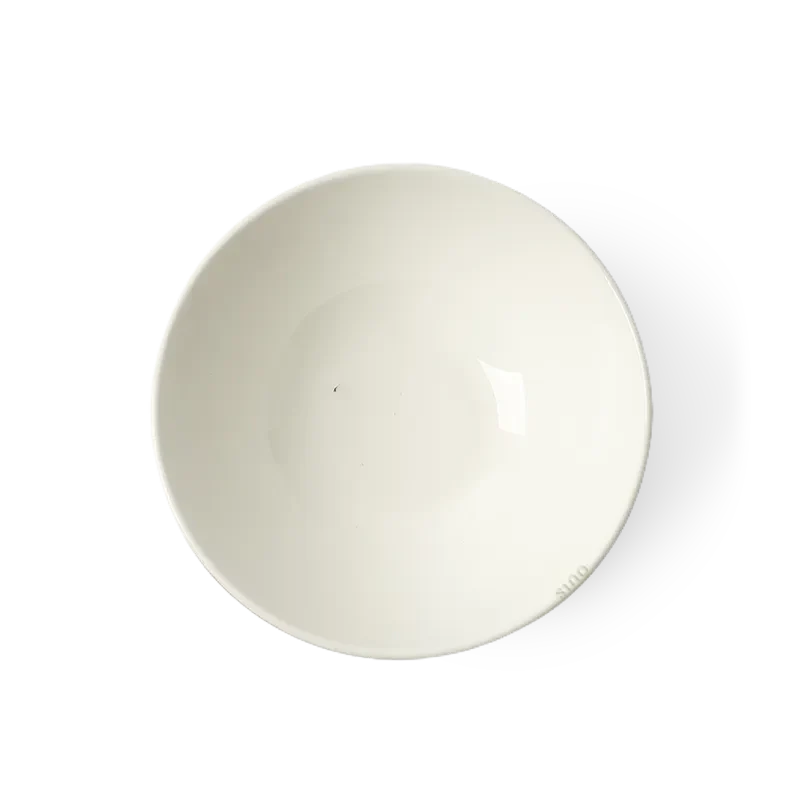 Top view of 4.75 inch Chinoiserie footed bowl, floral rim.