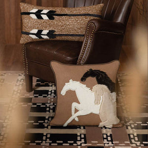 Chinoiserie Equestrian Decorative Throw Pillow for Living Room - SinoCultural -- SJZBZ078A01