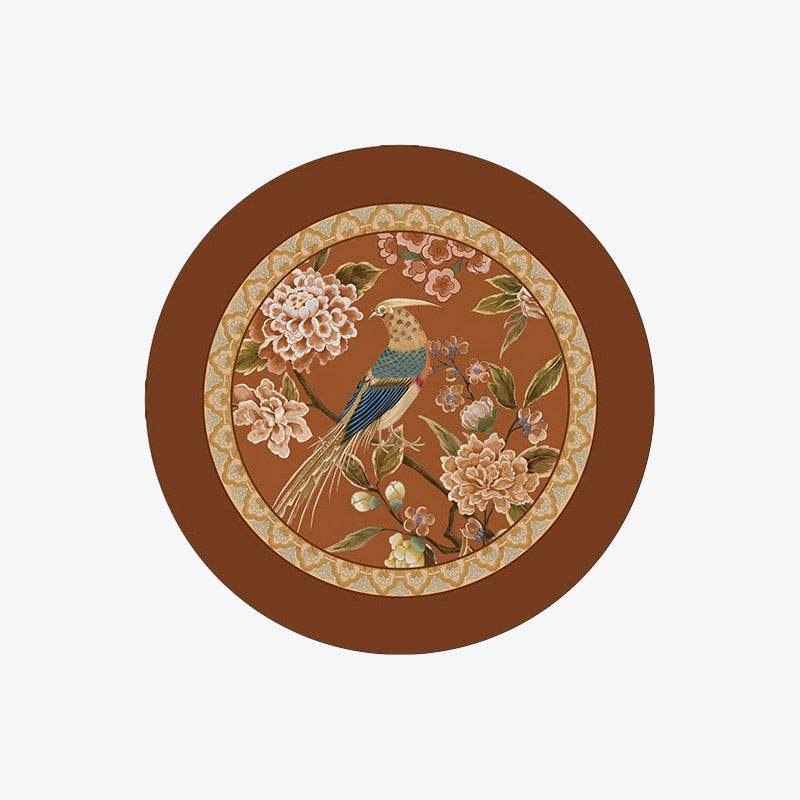 Chinoiserie Diatomite Absorbent Quick-Dry Non-Slip Round Coaster - SinoCultural -- TM026A16