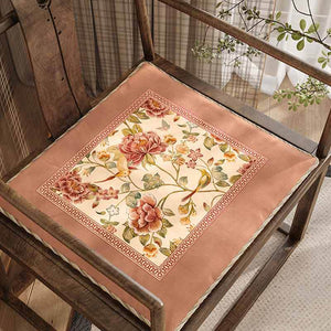 Chinoiserie Spring Powder Pink Floral Bird Dining Chair Cushion & Sofa Pillow - SinoCultural -- SC040A38