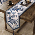 Chinoiserie Traditional Blue and White Long Table Runner - SinoCultural -- TR006BW160