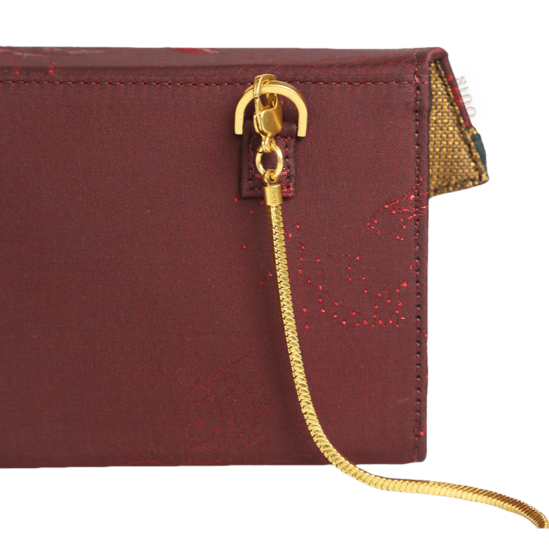 Ultra-Light Envelope Clutch Handbag in Recycled Fabric with Hualuo Silk 216g - SinoCultural -- GD1202