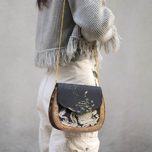 Saddle Loong Embroidered Bag – Ultra-Light 216g, Recycled Fabric & Hualuo Silk - SinoCultural -- GD1206