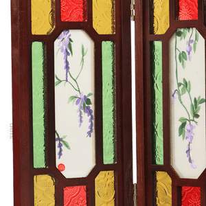 Handcrafted Embroidery Wisteria Cantonese Mansion Window Ornament - SinoCultural -- BXL06WCS174A04