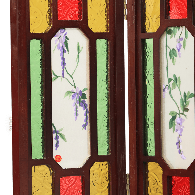 Handcrafted Embroidery Wisteria Cantonese Mansion Window Ornament - SinoCultural -- BXL06WCS174A04