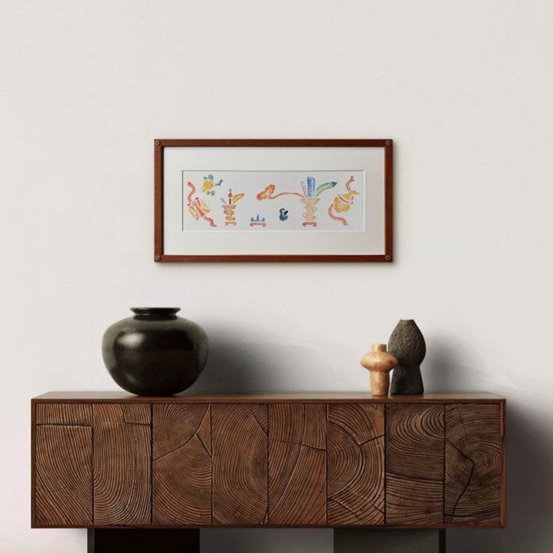 Intangible Heritage Handmade Color Rubbing Printing Wall Art - SinoCultural -- JN1107