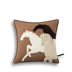 Chinoiserie Equestrian Decorative Throw Pillow for Living Room - SinoCultural -- SJZBZ078A01