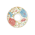 5.7’’ Chinoiserie bone china tea cup saucer, front view.