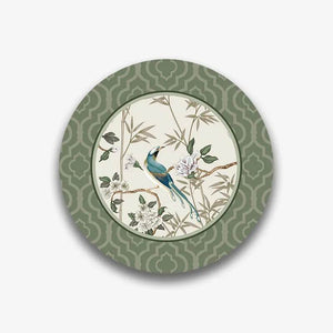 Chinoiserie Diatomite Absorbent Quick-Dry Non-Slip Round Coaster - SinoCultural -- TM053A16