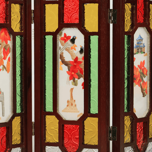 Embroidery Chinese Style Rosewood Cantonese Mansion Window Ornament - SinoCultural -- BXL06WCS174A02