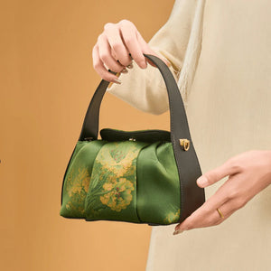 Xiangyunsha Silk Retro Crossbody Handbag - SinoCultural -- P170205A02