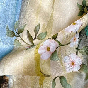 Mulberry Silk 14 Momme Square Scarf Boathouse 108x108 cm - SinoCultural -- CXFJ004
