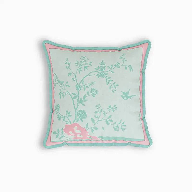 Chinoiserie Luxe Fresh Living Room Sofa Throw Pillow - SinoCultural -- SJZBZ063A