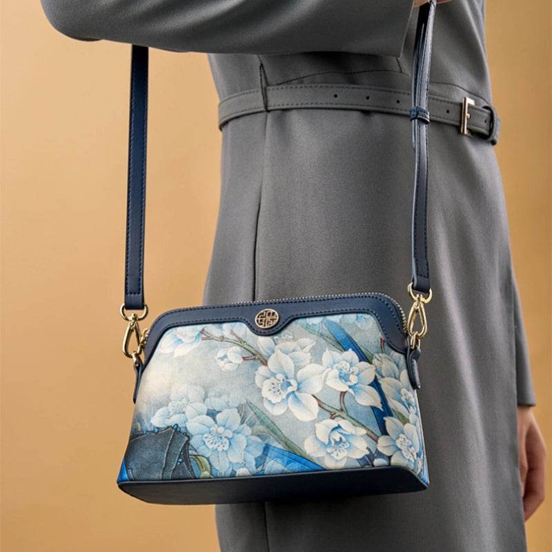 Mulberry Silk Handcrafted Flower Clutch Bag Women Wallet Eveing Purse - SinoCultural -- P170029-B