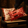Chinoiserie Red Festive Chinese Style Throw Pillow - SinoCultural -- SJZBZ030A01