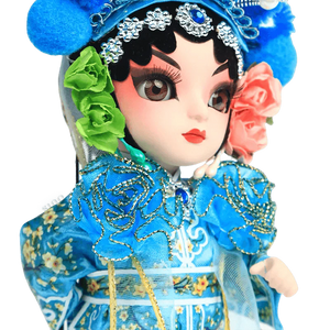 6-Inch Handmade Chinese Doll – Peking Opera Green Snake Collectible - SinoCultural -- QJ0607