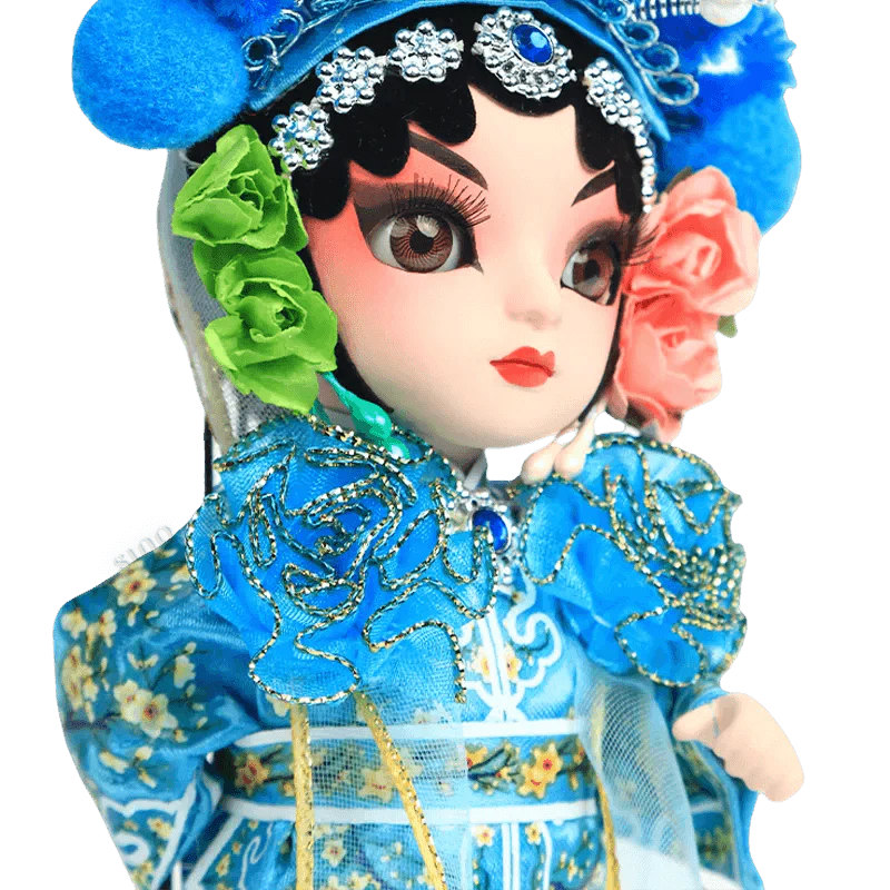 6-Inch Handmade Chinese Doll – Peking Opera Green Snake Collectible - SinoCultural -- QJ0607