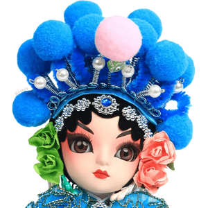 6-Inch Handmade Chinese Doll – Peking Opera Green Snake Collectible - SinoCultural -- QJ0607