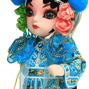 6-Inch Handmade Chinese Doll – Peking Opera Green Snake Collectible - SinoCultural -- QJ0607