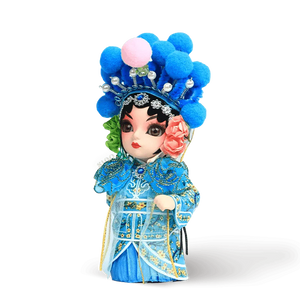 6-Inch Handmade Chinese Doll – Peking Opera Green Snake Collectible - SinoCultural -- QJ0607