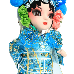 6-Inch Handmade Chinese Doll – Peking Opera Green Snake Collectible - SinoCultural -- QJ0607