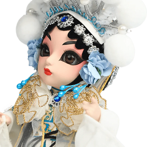 6-Inch Handmade Chinese Doll – Peking Opera Legendary White Snake Collectible - SinoCultural -- QJ0606