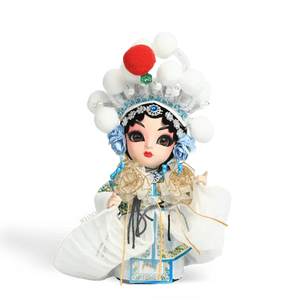 6-Inch Handmade Chinese Doll – Peking Opera Legendary White Snake Collectible - SinoCultural -- QJ0606