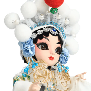 6-Inch Handmade Chinese Doll – Peking Opera Legendary White Snake Collectible - SinoCultural -- QJ0606