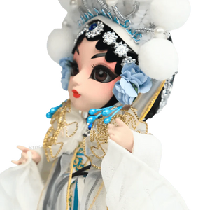 6-Inch Handmade Chinese Doll – Peking Opera Legendary White Snake Collectible - SinoCultural -- QJ0606