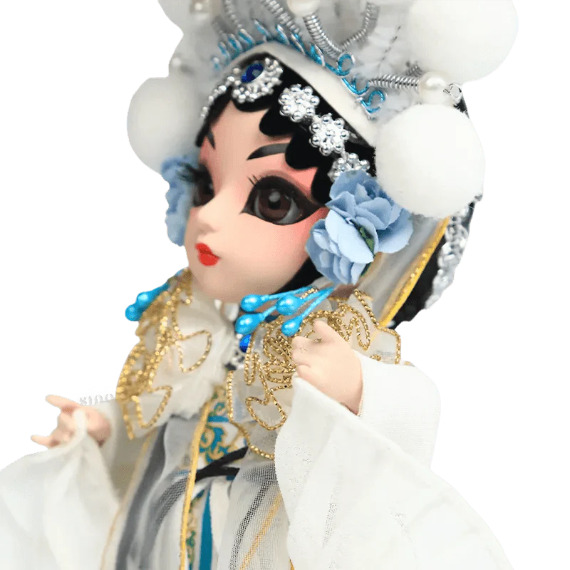 6-Inch Handmade Chinese Doll – Peking Opera Legendary White Snake Collectible - SinoCultural -- QJ0606