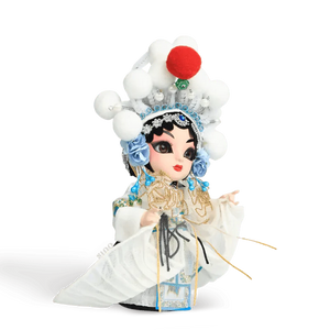 6-Inch Handmade Chinese Doll – Peking Opera Legendary White Snake Collectible - SinoCultural -- QJ0606