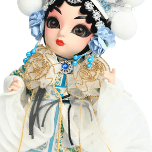 6-Inch Handmade Chinese Doll – Peking Opera Legendary White Snake Collectible - SinoCultural -- QJ0606