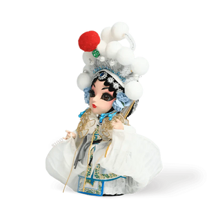 6-Inch Handmade Chinese Doll – Peking Opera Legendary White Snake Collectible - SinoCultural -- QJ0606