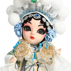 6-Inch Handmade Chinese Doll – Peking Opera Legendary White Snake Collectible - SinoCultural -- QJ0606