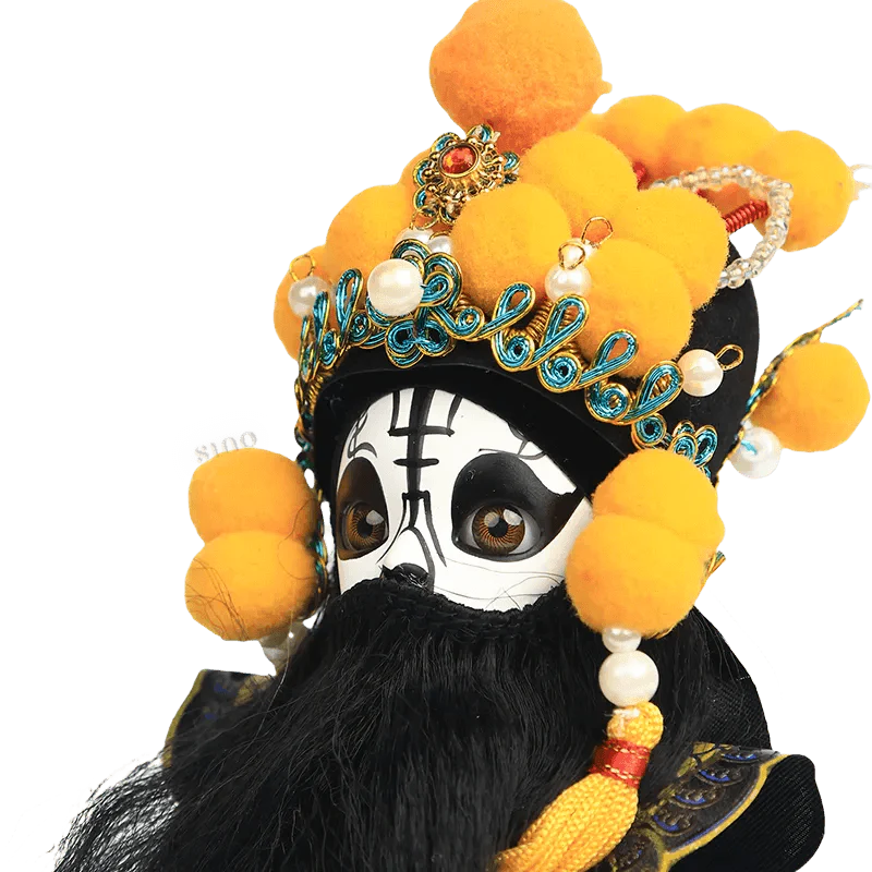 6-Inch Handmade Xiang Yu Chinese Doll – Imposing Desk Accessory - SinoCultural -- QJ0611