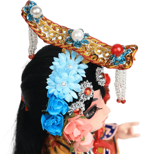 6-Inch Handmade Yu Ji Chinese Opera Doll – Elegant Desk Accessory - SinoCultural -- QJ0612