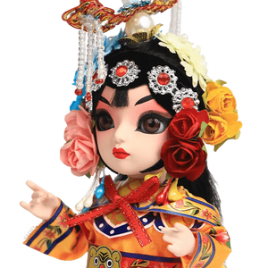 6-Inch Handmade Yu Ji Chinese Opera Doll – Elegant Desk Accessory - SinoCultural -- QJ0612