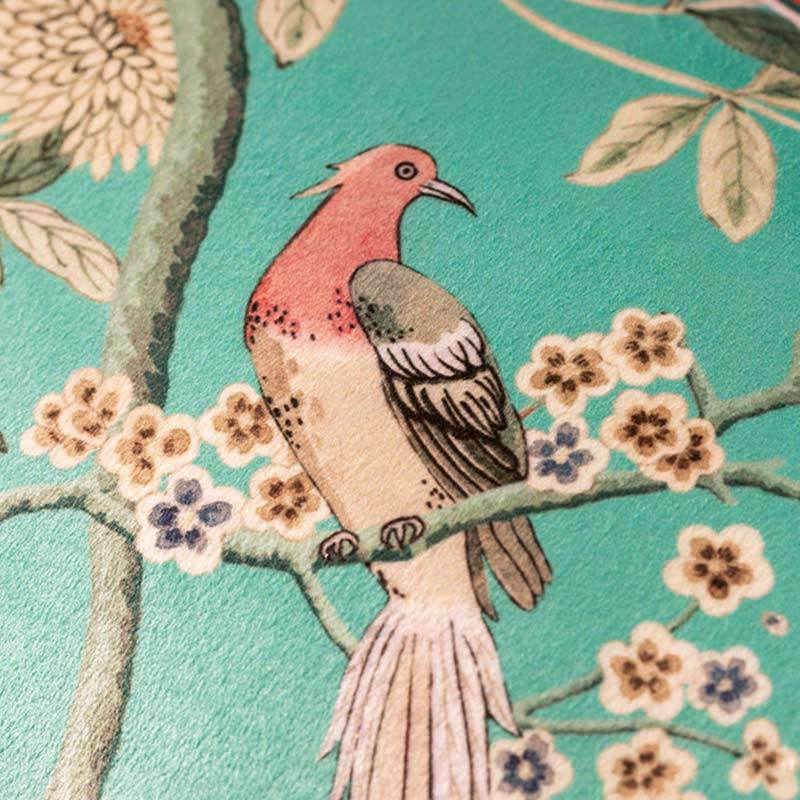 Chinoiserie Spring Powder Pink High-end Wooden Chair Cushion - SinoCultural -- SC005A38