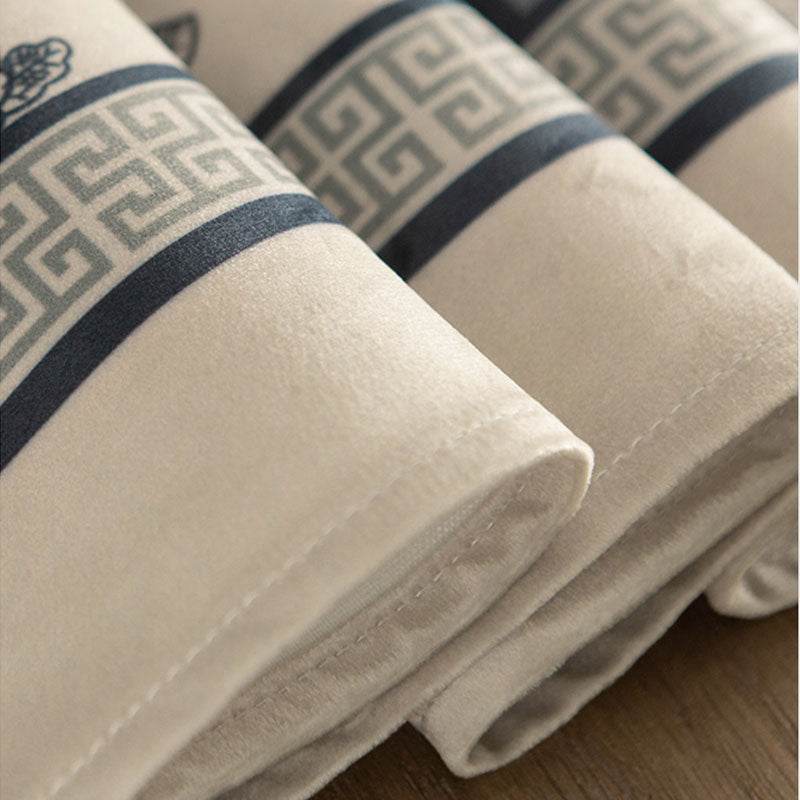 Chinoiserie Traditional Blue and White Long Table Runner - SinoCultural -- TR006BW160