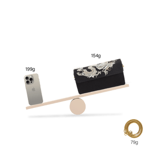 Ultra-Light Loong Silk Embroidery Black Evening Bag Recycled Fabric 154g - SinoCultural -- GD1207