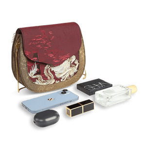 Ultra-Light Saddle Loong Embroidery Bag Recycled Fabric with Hualuo Silk 216g - SinoCultural -- GD1201