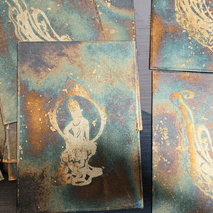 Intangible Heritage Dunhuang Foil Burning Handcrafted Wall Art - SinoCultural -- JN1105-A1