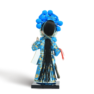 9-Inch Handmade Chinese Doll – Peking Opera Green Snake Collectible - SinoCultural -- XJP0904