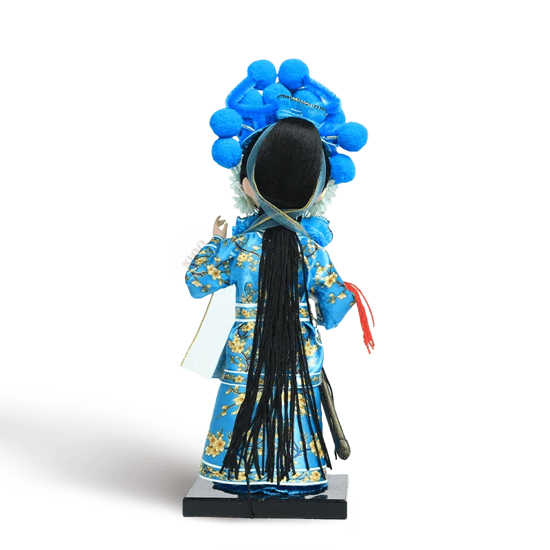 9-Inch Handmade Chinese Doll – Peking Opera Green Snake Collectible - SinoCultural -- XJP0904