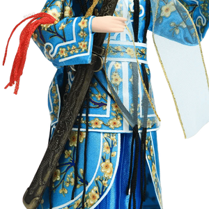 9-Inch Handmade Chinese Doll – Peking Opera Green Snake Collectible - SinoCultural -- XJP0904