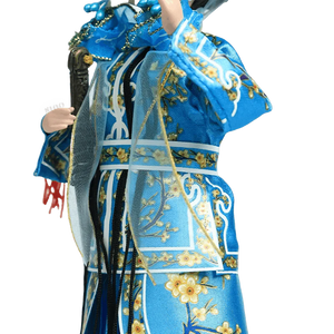 9-Inch Handmade Chinese Doll – Peking Opera Green Snake Collectible - SinoCultural -- XJP0904