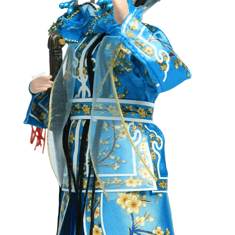 9-Inch Handmade Chinese Doll – Peking Opera Green Snake Collectible - SinoCultural -- XJP0904