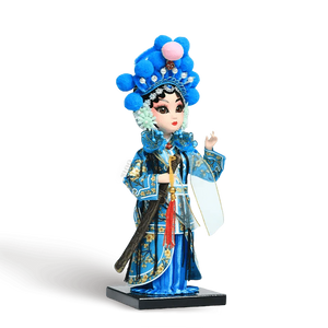 9-Inch Handmade Chinese Doll – Peking Opera Green Snake Collectible - SinoCultural -- XJP0904